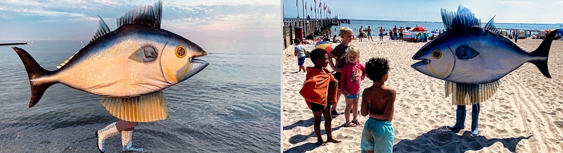 Walking Act Fisch an der Ostsee