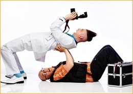 Comedy Fotografen als Walking Act